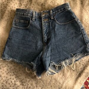 Arizona Jean Company Blue Frayed Jean Shorts